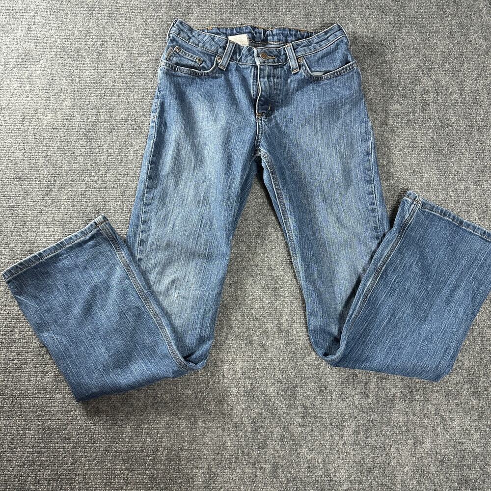 Carhartt Womens Jeans Size 2x30 Blue Bootcut Stretch Denim Medium Wash Workwear
